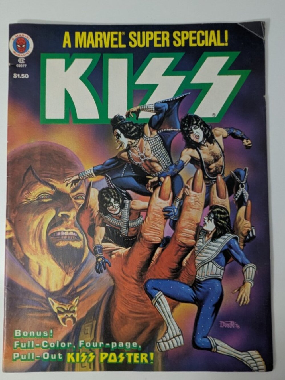 Nice MARVEL SUPER SPECIAL #5 1978 KISS W/POSTER and COUPON INTACT